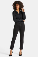 NYDJ Slim Ankle Black Silver Sparkle Jeans (New)