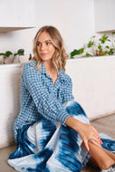 We Are The Others Relaxed Gingham Blue Shirt (NWT)
