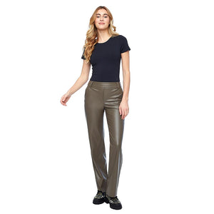 Lisette Vegan Leather Pants in Taupe (New)