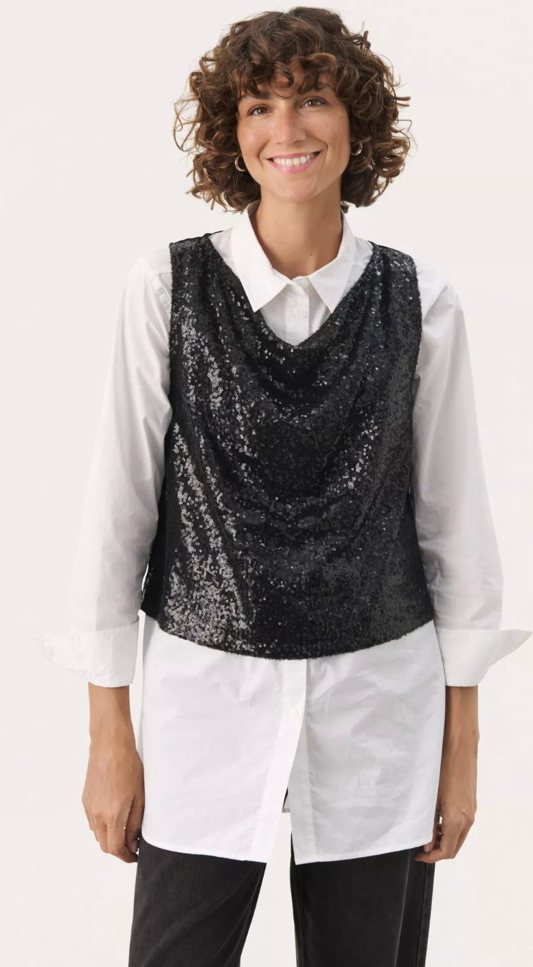 Part Two Black Sequin Top (New)