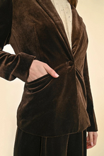Molly Bracken Chocolate Velvet Blazer (New)