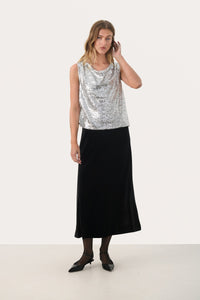 Part Two Silver Sequin Top (New)