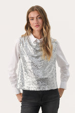 Part Two Silver Sequin Top (New)