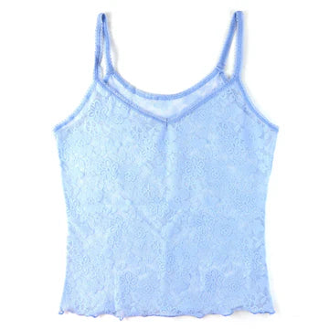 Hanky Panky Lace Strappy Cami In Blue/Fresh Air (NWT)
