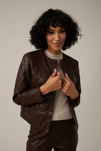 Emproved Vegan Leather Jacket In Chocolate (New)