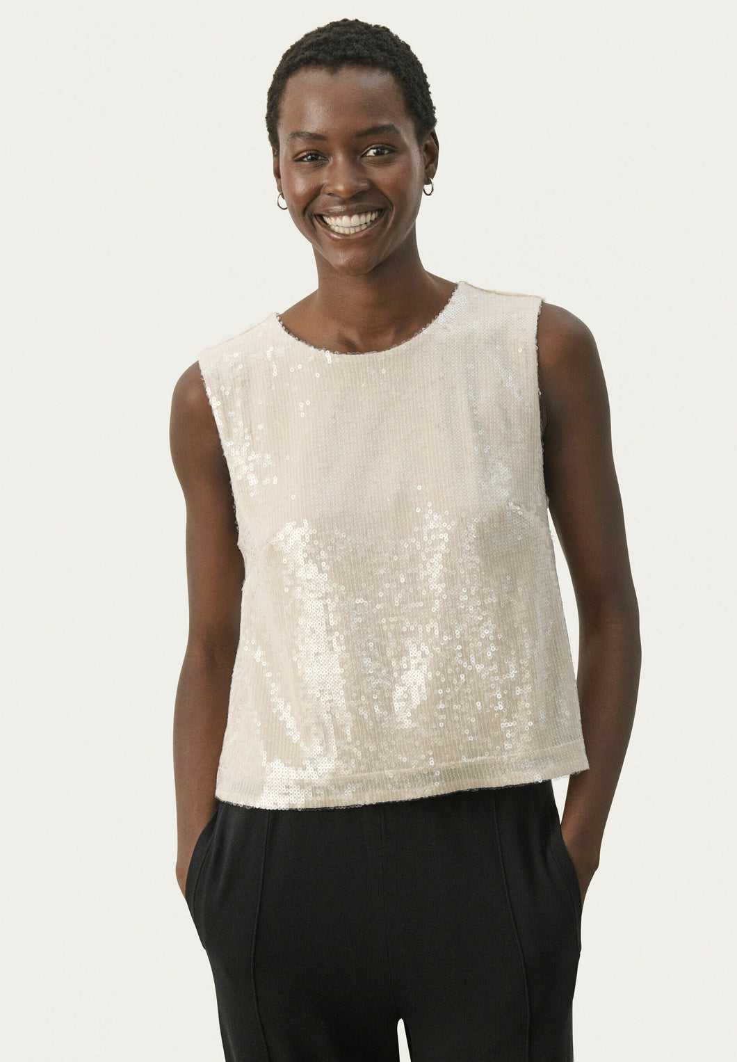 Part Two Ivory Sequin Top (New)