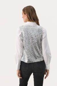 Part Two Silver Sequin Top (New)