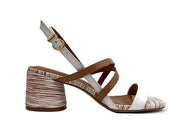 Capelli Rossi White & Tan Sandals (New)