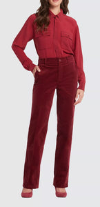NYDJ Velveteen Trousers In Wild Current (New)