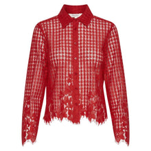Part Two Floral Lace Blouse In Red (New)
