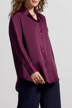 Tribal Jeans Drop Shoulder Blouse In Purple - Black Orchid (New)
