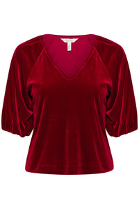 Part Two Red Velvet Top (New)