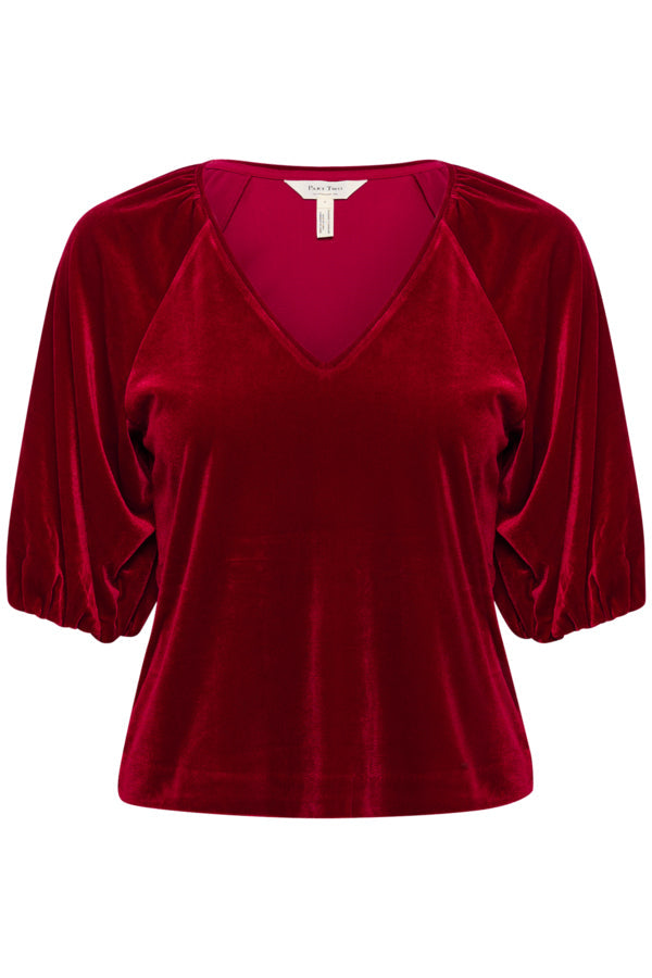 Part Two Red Velvet Top (New)