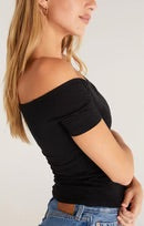 Z Supply Black Off The Shoulder Top (NWT)