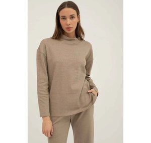 Mus & Bombon Beige Check Sweatshirt (New)