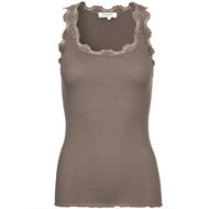 Rosemunde Taupe Lace Tank Top (NWT)
