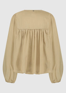 Circle Of Trust Lia Blouse In Cool Coffee (NWT)