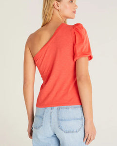 Z Supply One Shoulder Top In Firecracker (NWT)